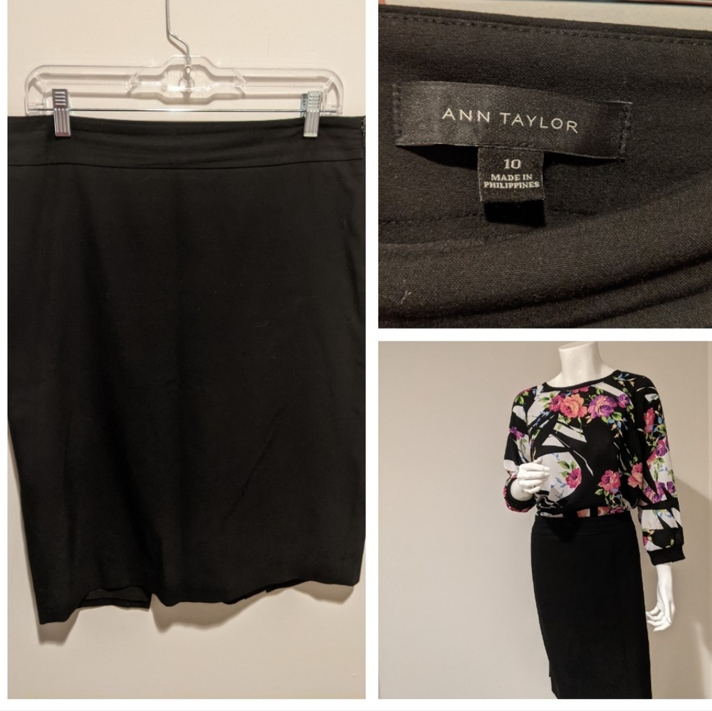 Black Midi Ann Taylor Skirt